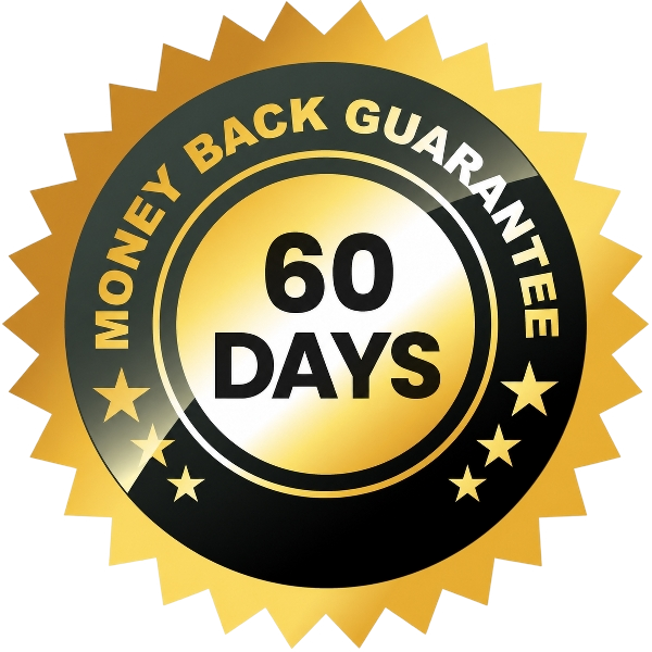 60 day money back guarantee seal